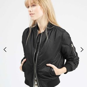 Topshop Black Bomber Jacket